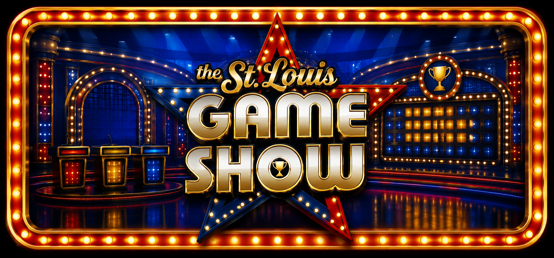 A banner displaying the St. Louis Game Show